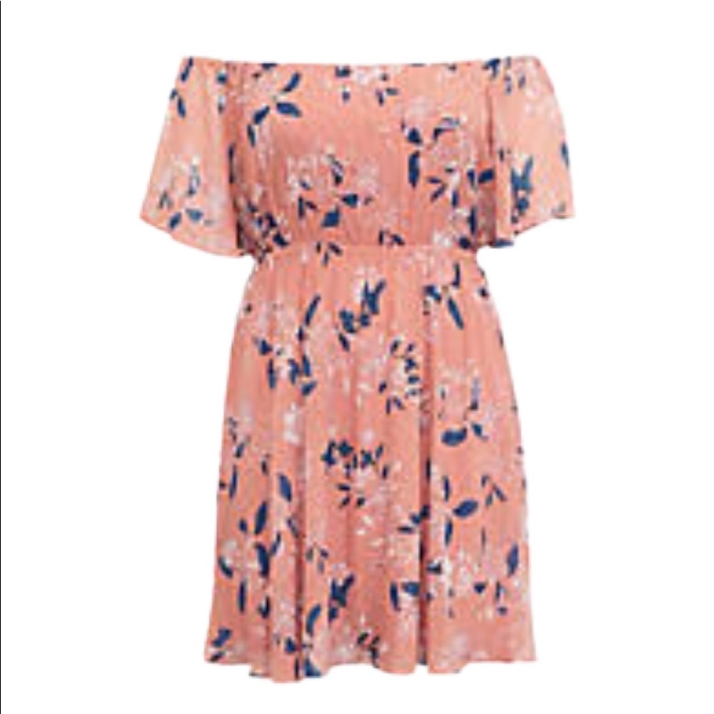 TORRID VINTAGE ORANGE FLORAL CHIFFON SKATER DRESS